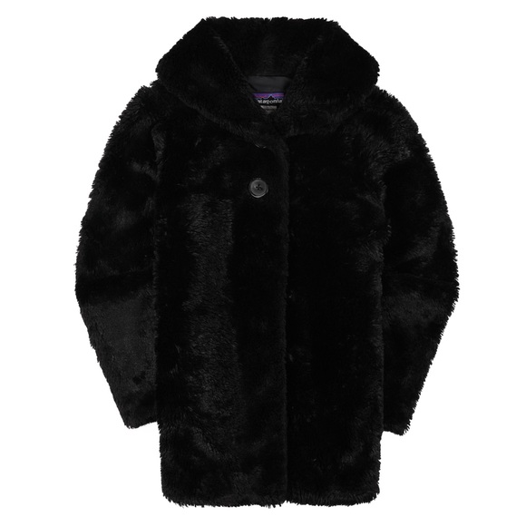Patagonia Other - Patagonia Girls' Pelage Black Faux Fur Fleece Jacket - XXL (16-18) Soft, Warm